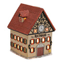 Windlichthaus Rathaus aus Porzellan, B10 x T9 x H13 cm