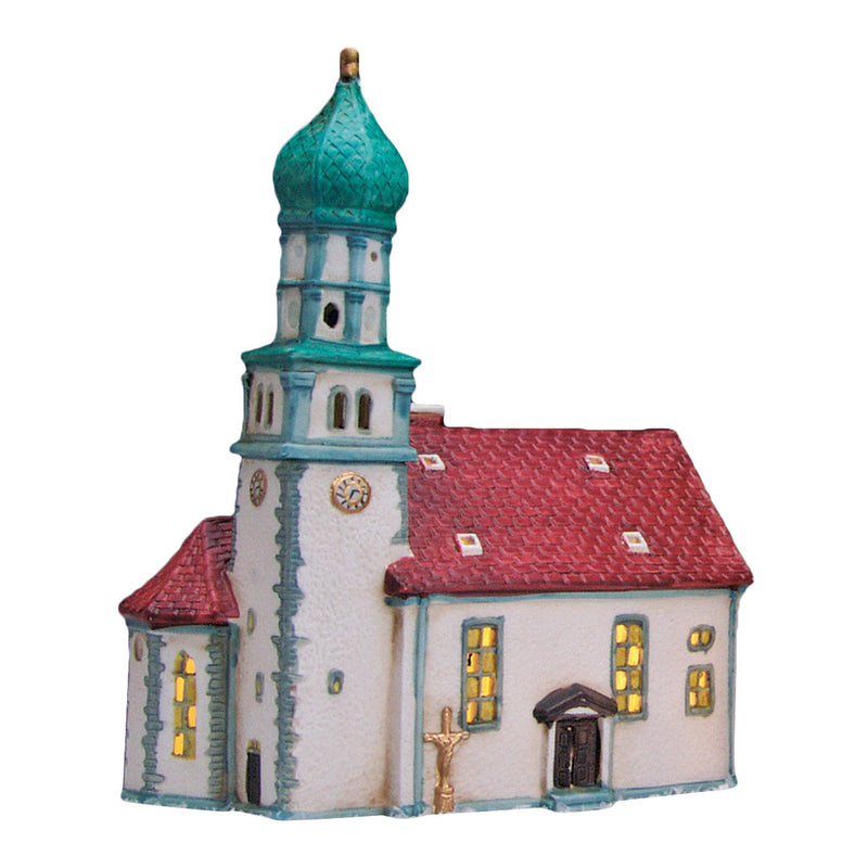 Kirche in Wasserburg/Bodensee, aus Porzellan, (B/H/T) 19x24x12 cm