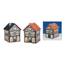 Windlicht Teestube Knusperhaus Bonn 2-fach sort., B12 x T12 x H16 cm