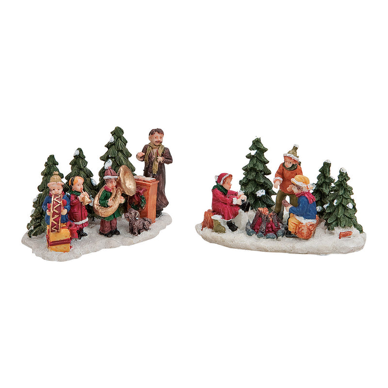 Weihnachts-Figuren-Gruppe aus Poly, B10 x T6 cm 2-fach sortiert.