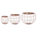 Tisch Set bauchig, Bronze, 3er Set