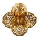 Wanddeko Blüte, gold, klein, ca. 28cmD