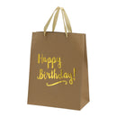 Kraftpapier Geschenktüte Happy Birthday, M, ca. 34cmH