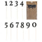 Zahlen auf Holzspieß, schwarz, 10ner Set, ca.25cmH