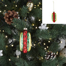 Christbaumschmuck Hot Dog, Glitzer, Glas, ca.10cmL