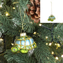 Christbaumschmuck Schildkröte, Glitzer, Glas,ca.7cmB