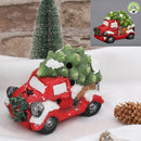 Truck mit Weihnachtsbaum mit LED Licht, S, ca.14cm