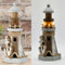 LED Leuchtturm,  natur/grau, kl., ca.25cmH