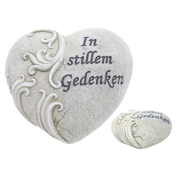 Grabdeko Herz mit Spruch, S, ca. 11cm