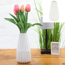 Vase, Keramik, weiß, konisch, Design 2, kl., ca. 17cmH