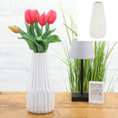 Vase, Keramik, weiß, konisch, Design 2, gr., ca. 21cmH