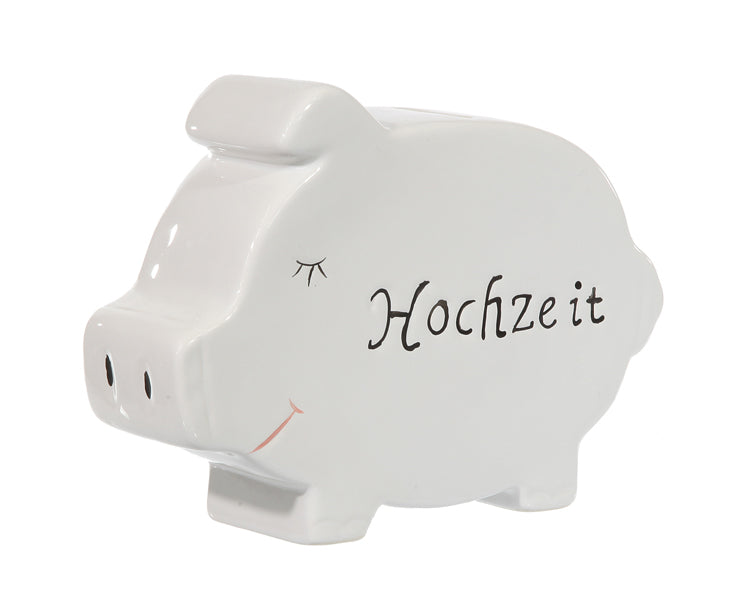 Sparschwein "Hochzeit", flach, ca. 15cm