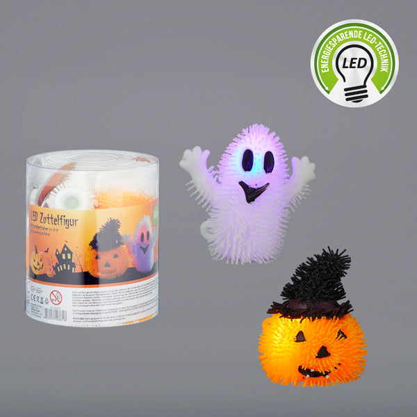 LED Zottelfigur "Halloween", 2/s, ca. 8cm