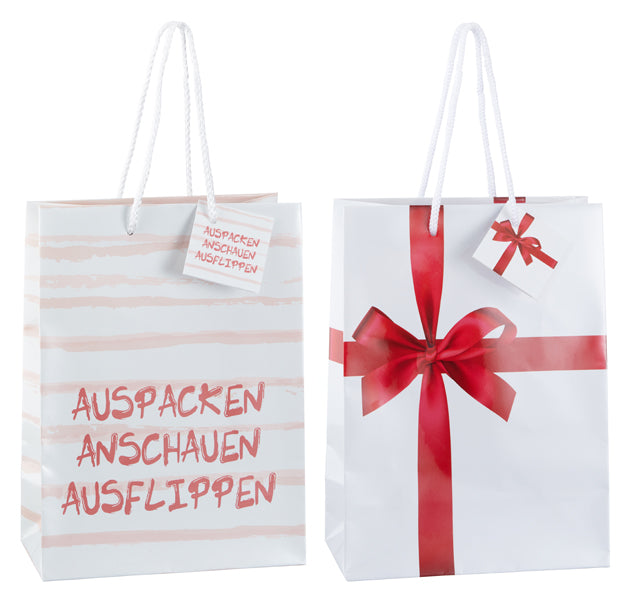 Geschenktüte "Geschenk", 2/s, L, ca. 32cmH