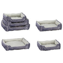 Hundebett, Basic, 3er Set, grau/anthrazit 