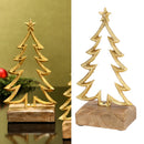 Weihnachtsbaum, Silhouette, gold, auf Fuß, kl, ca. 17cmH