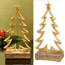 Weihnachtsbaum, Silhouette, gold, auf Fuß, gr, ca. 22cmH