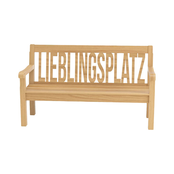 Holzbank Outdoor Lieblingsplatz, 160cmB