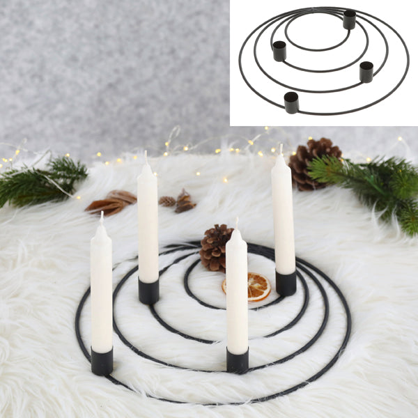 *WERBUNG* Adventskranz Ringe schwarz, 30cmB