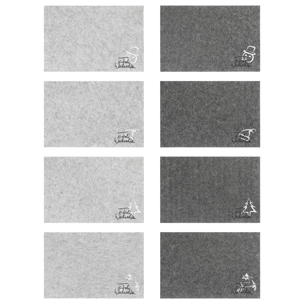 Tischset Filz Frohe Weihnachten ca. 45x30cm 8/s