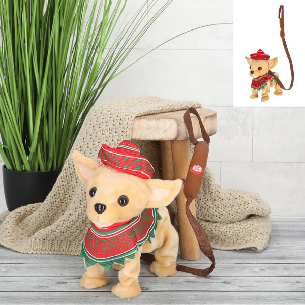 Laufender Hund Chihuahua mit Sound ca. 28x30cm