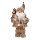 Weihnachtsmann Figur stehend braun 30cm 