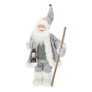 Weihnachtsmann Figur stehend grau 86cm 