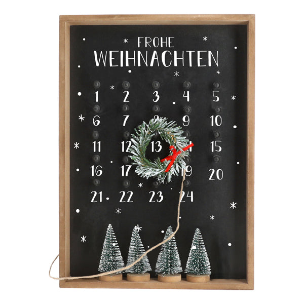 Weihnachts Countdown Kalender 35cm x 25cm 