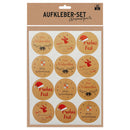 Aufkleber Set "Weihnachtsgrüße" 48teilig