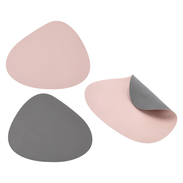 Tischset PVC Stone Grau / Rosa 