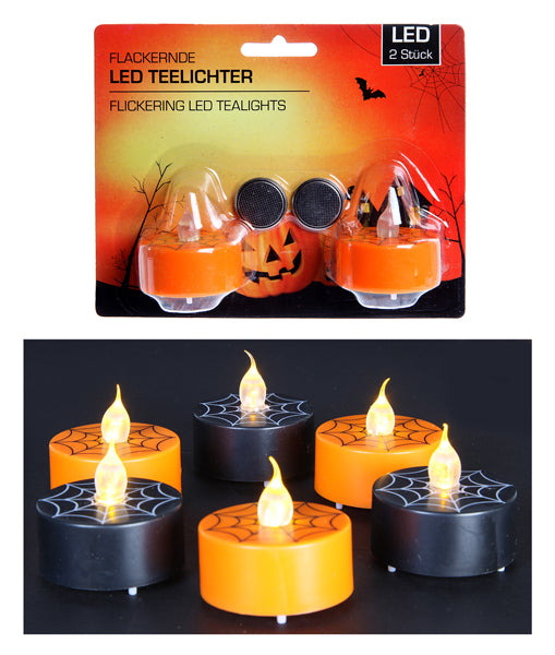 LED Teelicht "Halloween", 2er-Set, 2/s