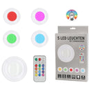 LED Leuchten 5er Set, Weiß/RGB, ca. 7cmD