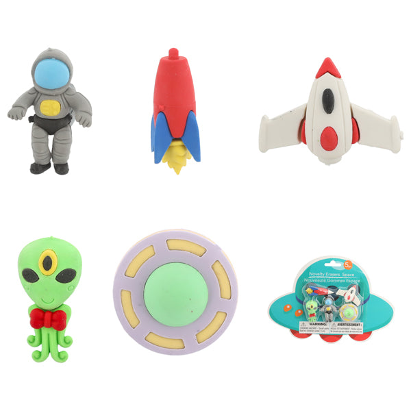 Radiergummi Spaceman, 5er Set, ca. 3cmD