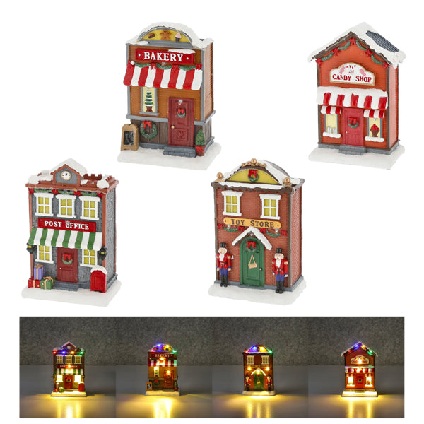 LED Winter Haus, 4/s, ca. 12x18cm