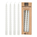 Stabkerzen Twisted 4er Set Weiss