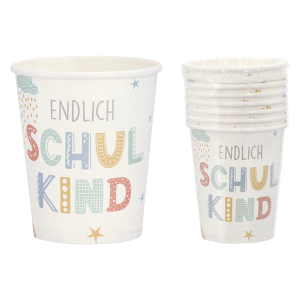 *WERBUNG* Pappbecher Schulanfang  8er Set, 250ml