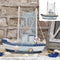 Fischerboot, mit Fangnetz, L, ca. 20,5x20x6 cm