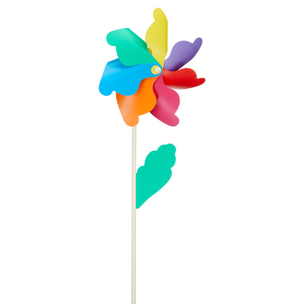 Windrad "Flower" bunt XL, ca. 110cm, 40cm Ø