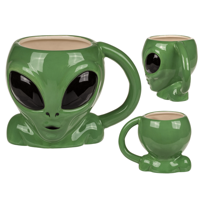 Becher, Alien, ca. 15 x 12 cm,