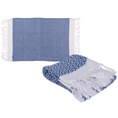 Blau/weißes Premium Fouta-Hamamtuch