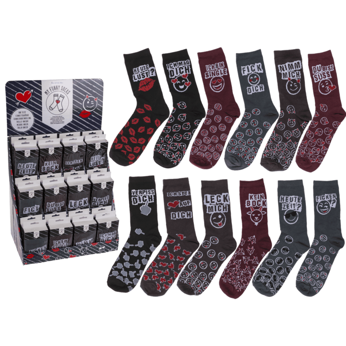 Socken mit lustigen Sprüchen II, Einheitsgröße,