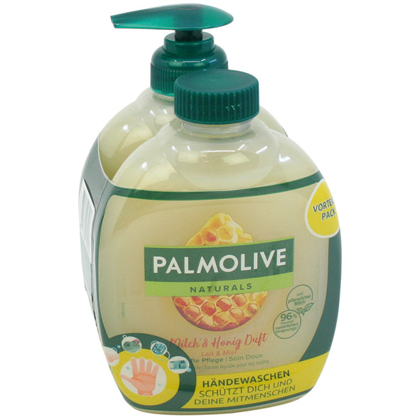 <![CDATA[Palmolive Flüssig Seife 2x300ml Milch & Honig]]>