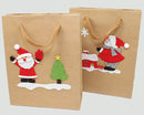 Geschenktasche 'Kraftpapier Santa/Schneemann'