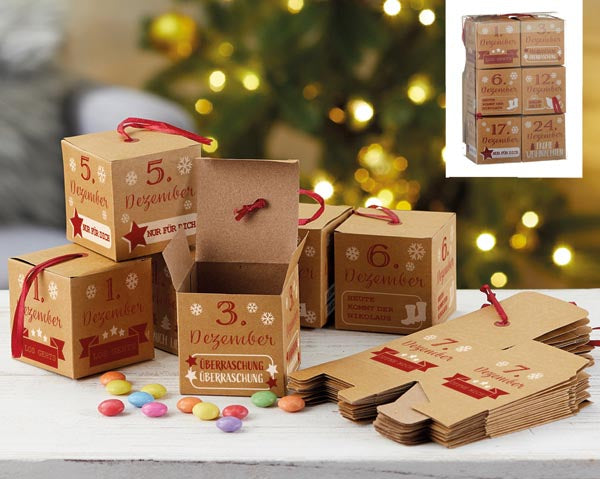 Adventskalender, Bastelset, 24 Boxen