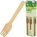 Party Besteck Gabel 20er aus Holz 15,5cm