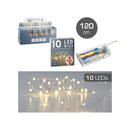 Lichterkette Draht / Mikro, 10LED, TIMER, 120cm