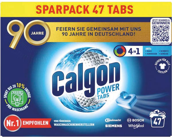 Calgon 4in1 Power Tabs 47Stk Wasserenthärter