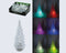 LED Acryltannenbaum 14x6x6cm, mit Lichtwechsel,