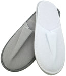 Gästeslipper Frottee 36/37 - 44/45 weiss, grau,