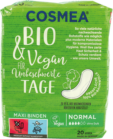 <![CDATA[Damenbinde Cosmea Maxi 20er Normal Bio & Vegan]]>